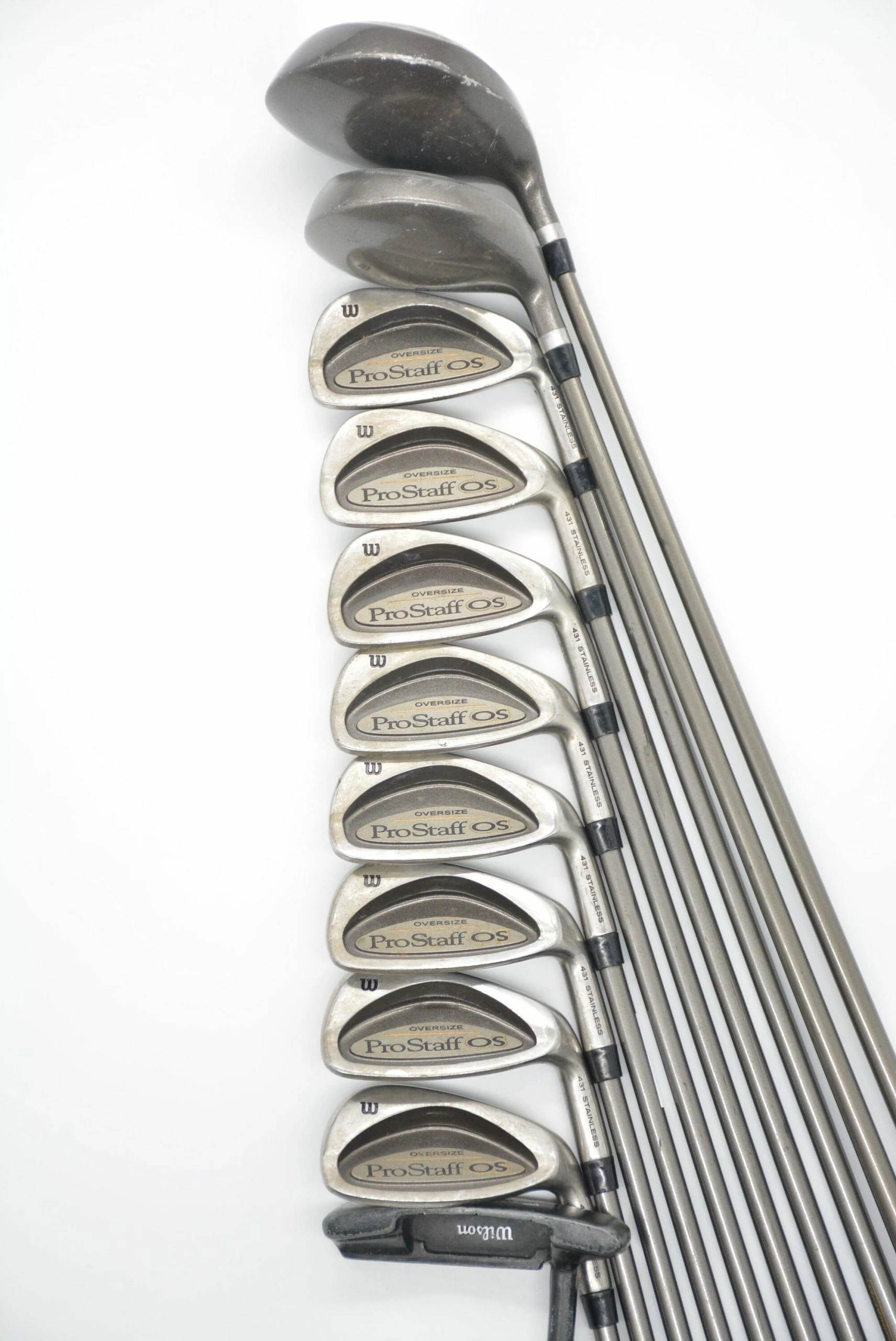 GolfRoots Wilson ProStaff OS Oversize 431 Stainless Iron Set Full Set R Flex 1 GolfRoots Wilson ProStaff OS Oversize 431 Stainless Iron Set Full Set R Flex